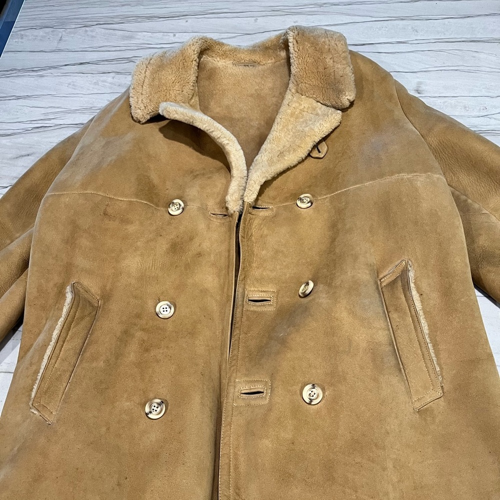 Vintage Abercrombie & Fitch Shearling 3/4 coat size 42
